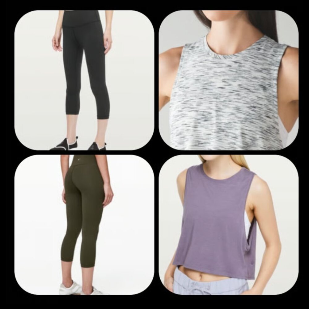 ALL 4: Lot of Lululemon Wunder Under Leggings and Tanks